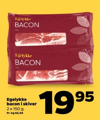 Egelykke bacon i skiver