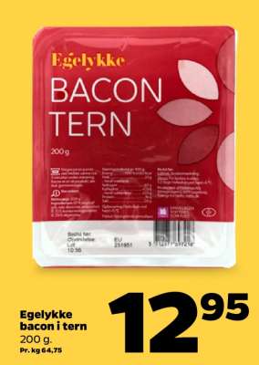 Egelykke bacon i tern