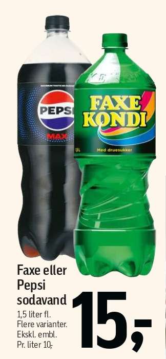 Faxe eller Pepsi sodavand