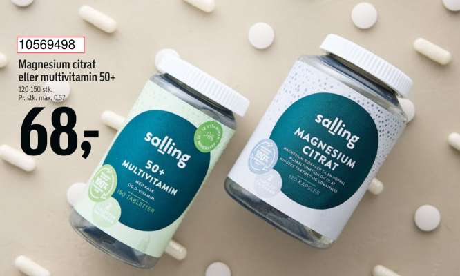 Magnesium citrat eller multivitamin 50+