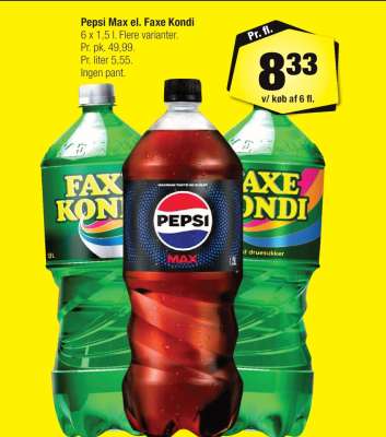 Pepsi Max el. Faxe Kondi