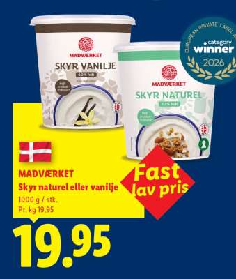 MADVÆRKET Skyr naturel eller vanilje