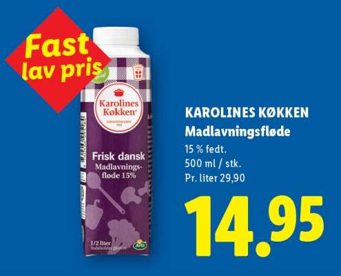 Karolines Køkken madlavningsfløde