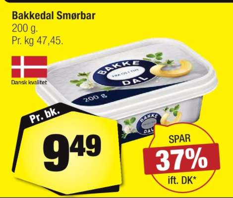 Bakkedal smørbar