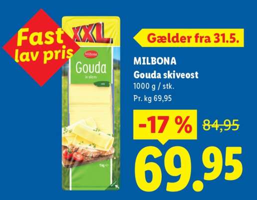 MILBONA Gouda skiveost