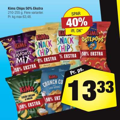 Kims Chips 50% Ekstra