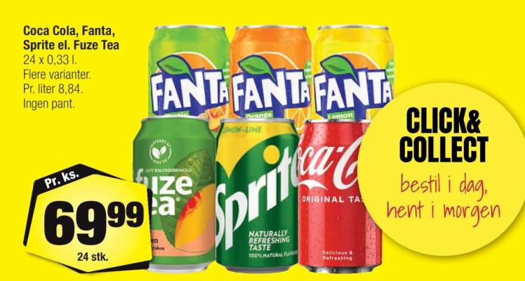 Coca Cola, Fanta, Sprite el. Fuze Tea