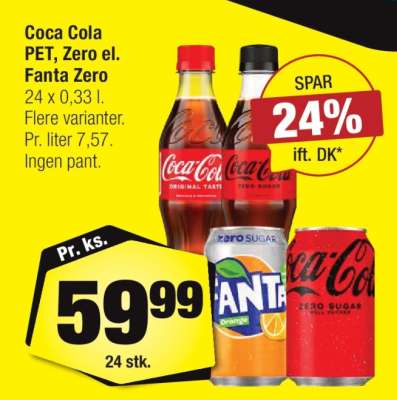 Coca Cola PET, Zero el. Fanta Zero