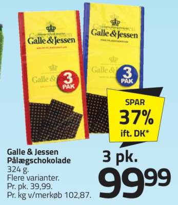 Galle & Jessen pålægschokolade