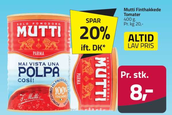 MUTTI Finthakkede tomater
