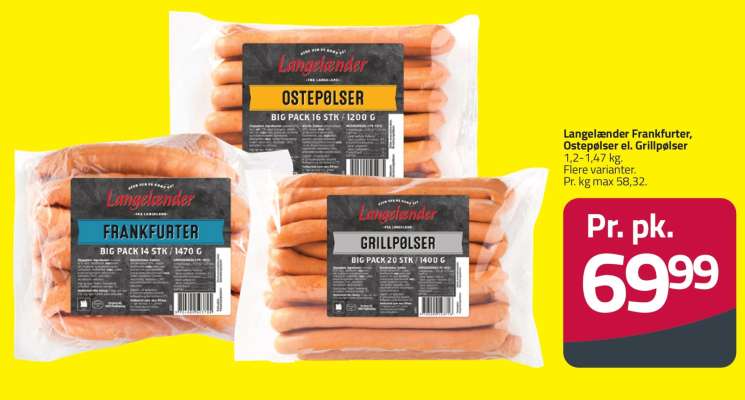 Langelænder Frankfurter, Ostegriller el. Grillpølser