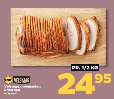 Velsmag ribbensteg uden ben