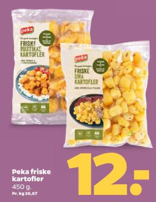 Peka friske kartofler