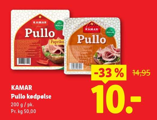 KAMAR Pullo kødpølse