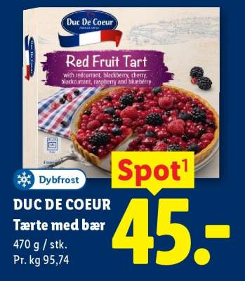 DUC DE COEUR Tærte med bær