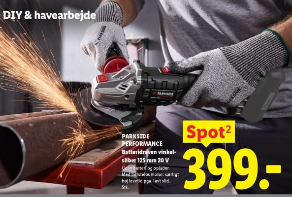 PARKSIDE PERFORMANCE Batteridreven vinkelsliber 125 mm 20 V