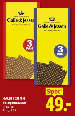 Galle & Jessen pålægschokolade