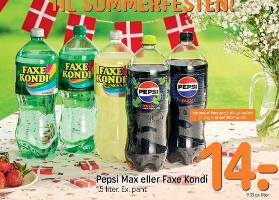 Pepsi Max eller Faxe Kondi