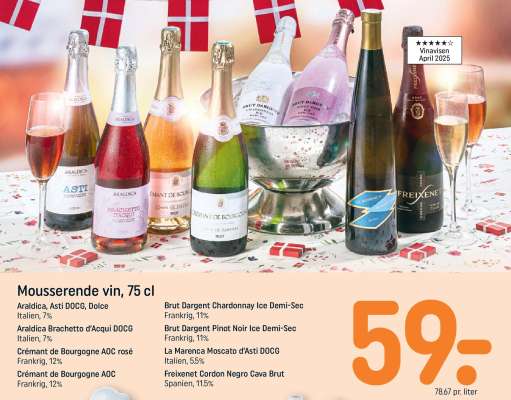 Mousserende vin, 75 cl