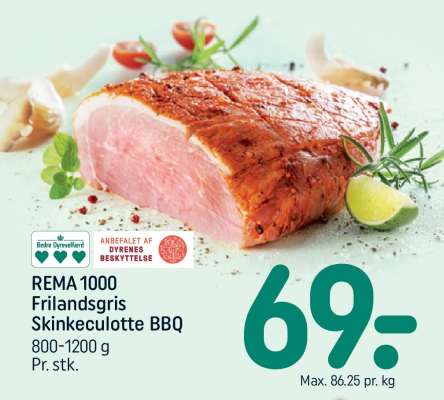 REMA 1000 Frilandsgris Skinkeculotte BBQ