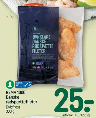 REMA 1000 danske rødspættefileter