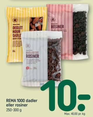 REMA 1000 dadler eller rosiner