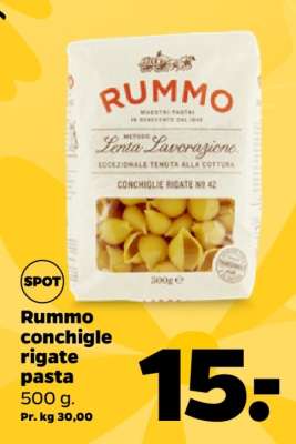Rummo conchiglie rigate pasta