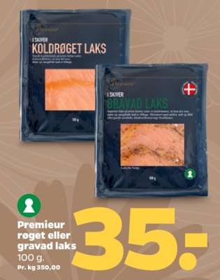 Premieur røget eller gravad laks