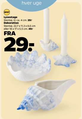 Lysestage og Dekoration