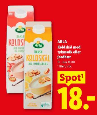 ARLA Koldskål med tykmælk eller jordbær
