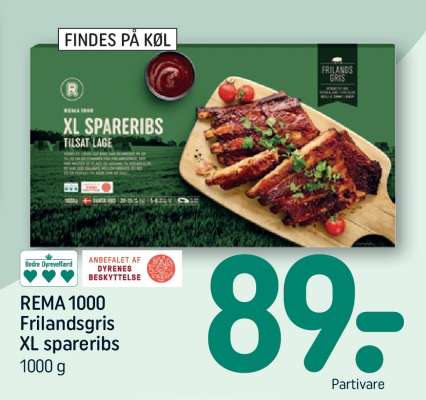 REMA 1000 Frilandsgris XL spareribs