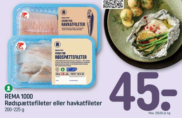 REMA 1000 Rødspættefileter eller havkatfileter