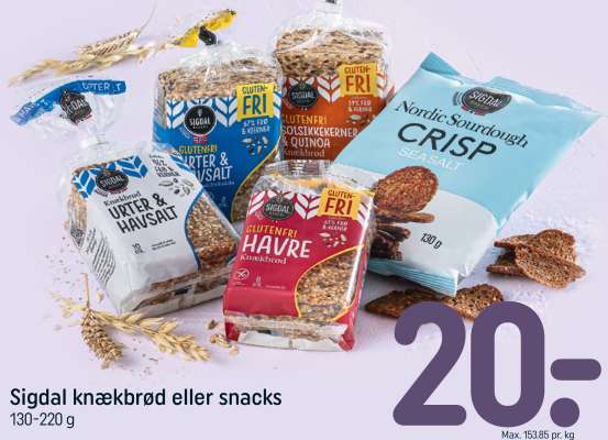 Sigdal knækbrød eller snacks