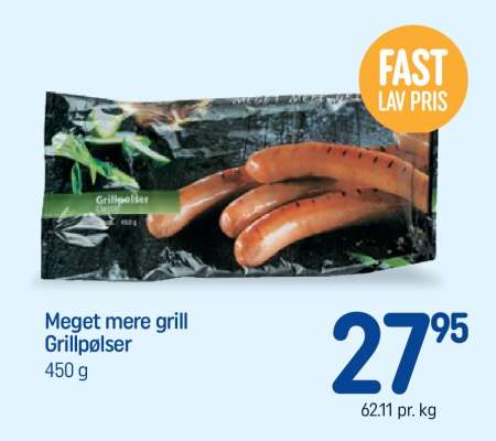 Meget mere grill Grillpølser,