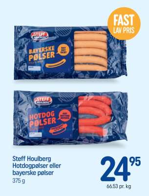 Steff Houlberg hotdogpølser eller bayerske pølser