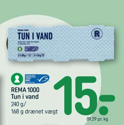 REMA 1000 Tun i vand