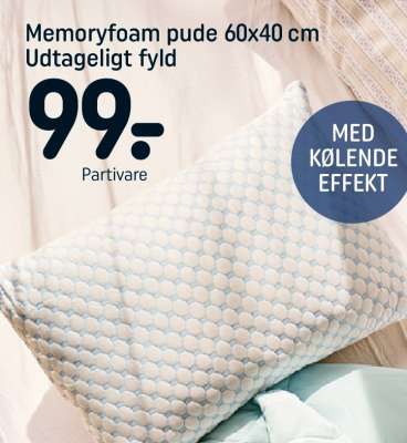 Memoryfoam pude 60x40 cm
