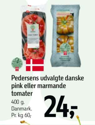 Pedersens udvalgte danske pink eller marmande tomater