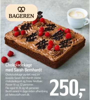 Chokoladekage med Sarah Bernhardt