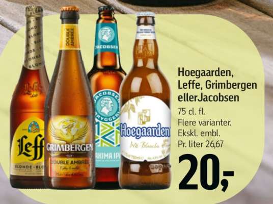 Hoegaarden, Leffe, Grimbergen eller Jacobsen