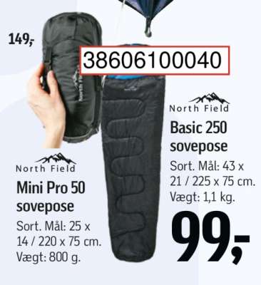 North Field Basic 250 sovepose