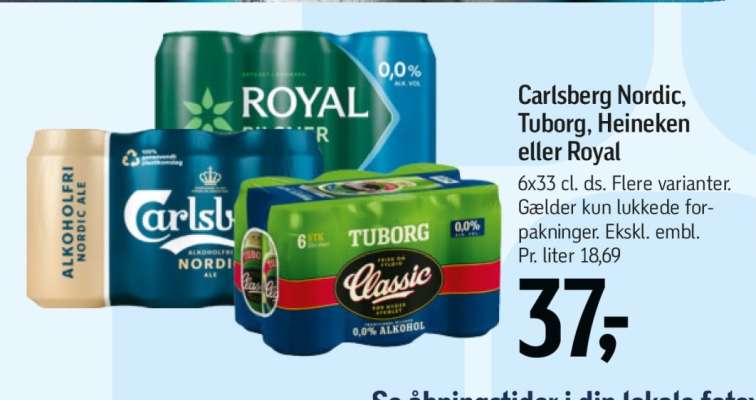 Carlsberg Nordic, Tuborg, Heineken eller Royal