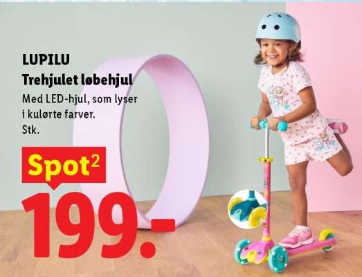 LUPILU Trehjulet løbehjul