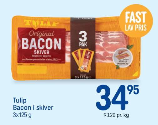 Tulip bacon i skiver