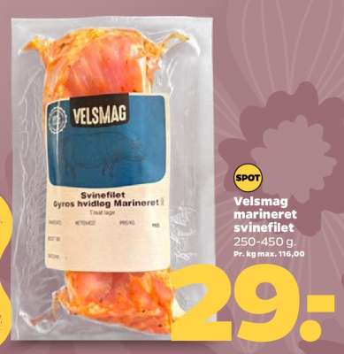 Velsmag marineret svinefilet