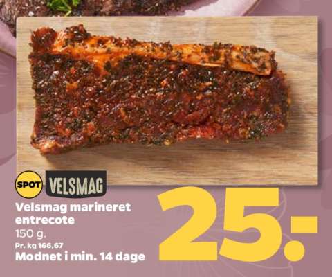 Velsmag marineret entrecote