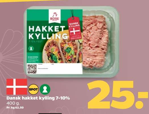Dansk hakket kylling 7-10%
