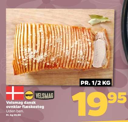 Velsmag dansk ovnklar flæskesteg
