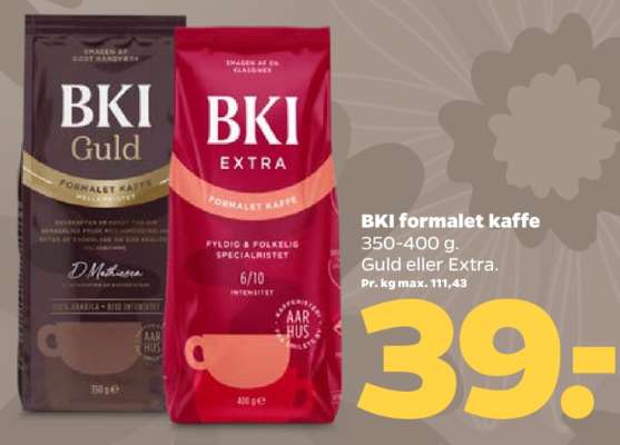 BKI formalet kaffe