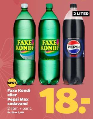 Faxe Kondi eller Pepsi Max sodavand